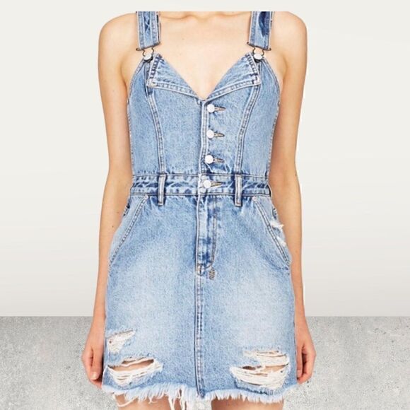 Ksubi Woman’s Denim The Palms Pini Overall Dress - Picture 7 of 11